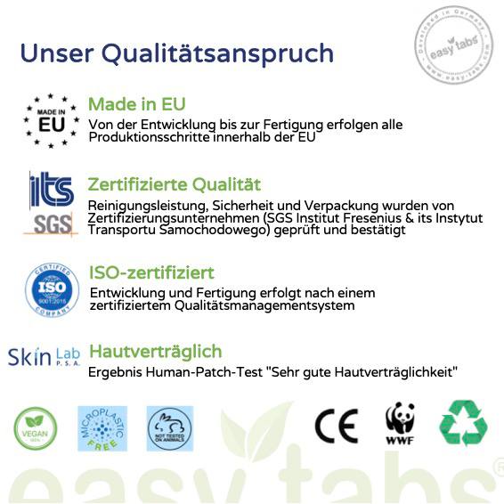 easy-tabs Green - Scheibenreiniger Auto - 5 Stück