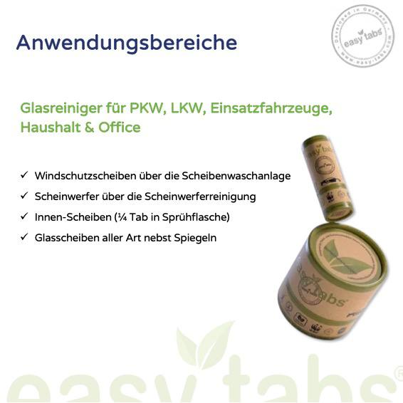 easy-tabs Green - Scheibenreiniger Auto - 5 Stück
