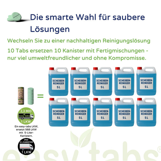easy-tabs Green - Scheibenreiniger Auto - 10 Stück