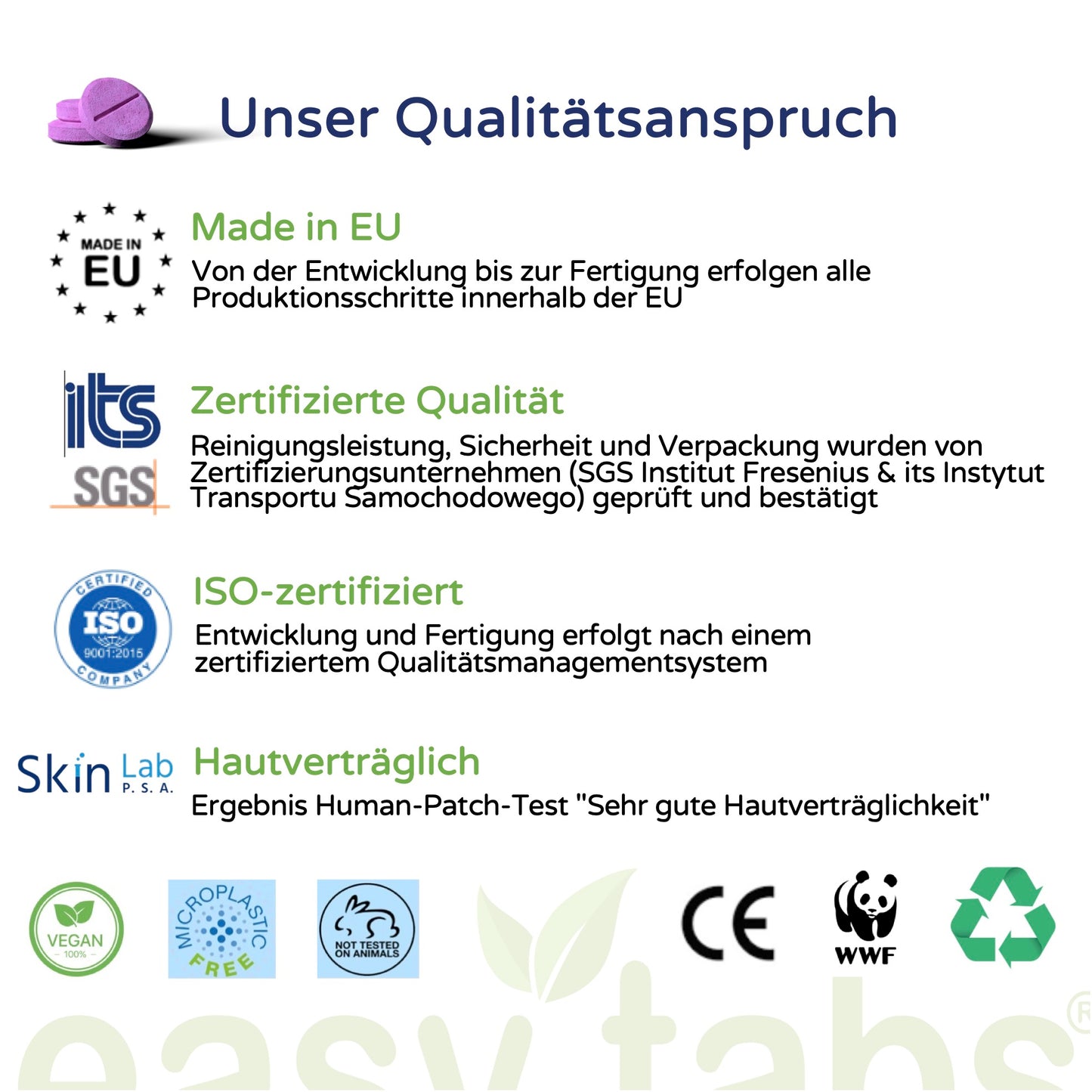 easy-tabs Magenta - Oberflächenreiniger - 10 Stück