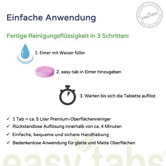 easy-tabs Magenta - Oberflächenreiniger - 5 Stück