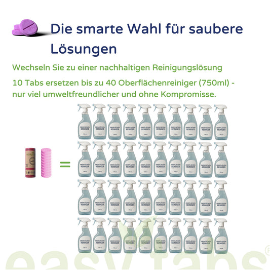 easy-tabs Magenta - Oberflächenreiniger - 10 Stück
