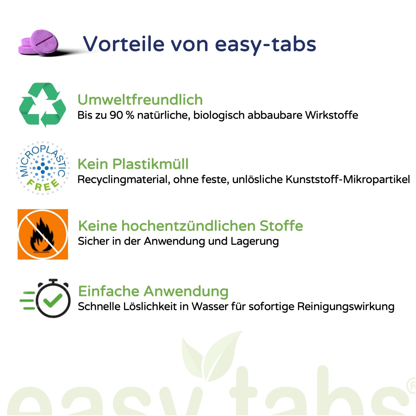 easy-tabs Magenta - Oberflächenreiniger - 50 Stück