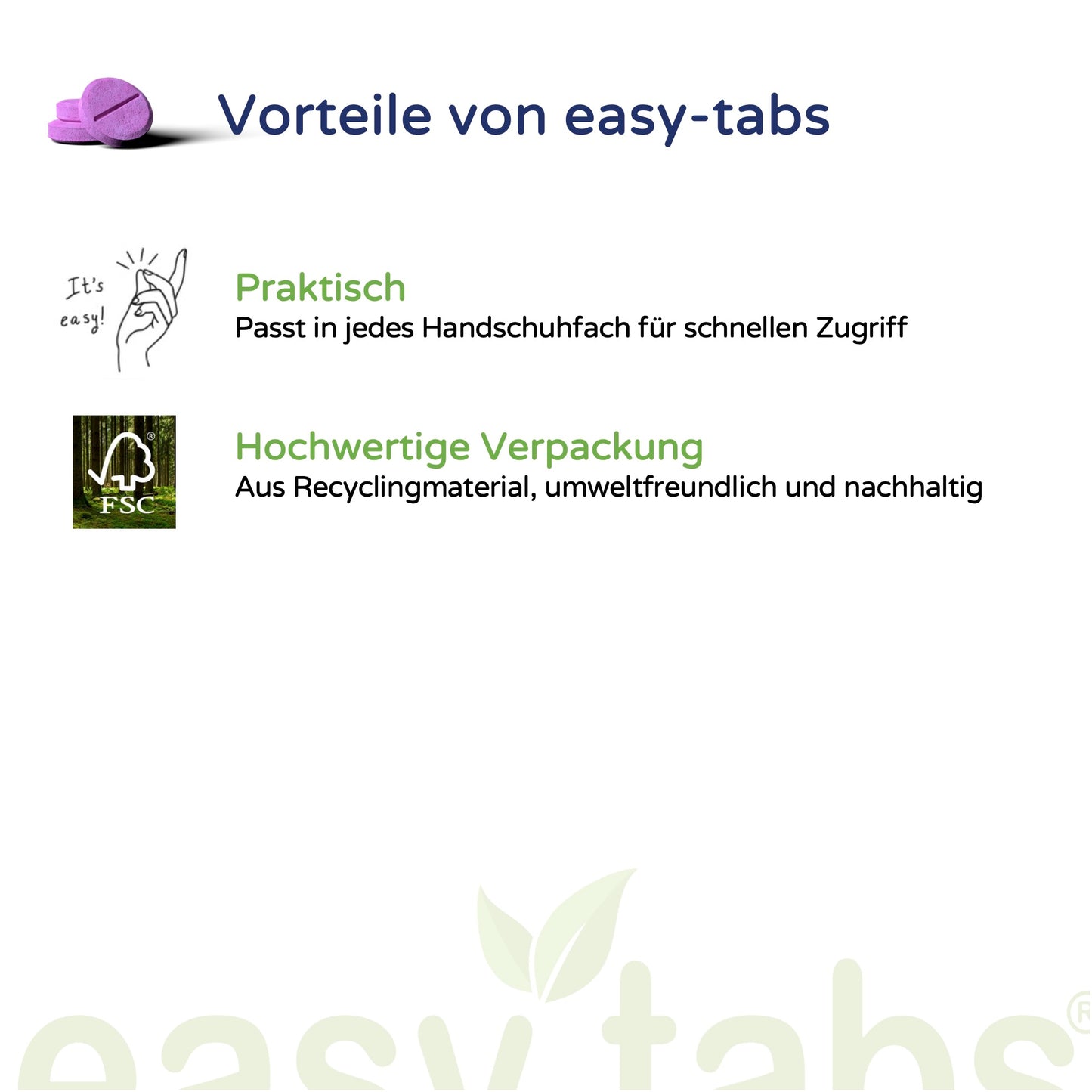 easy-tabs Magenta - Oberflächenreiniger - 50 Stück